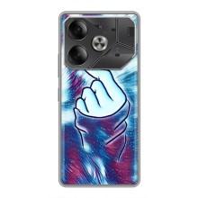Чехол с принтом для Tecno Pova 6 (AlphaPrint - Знак сердечка)