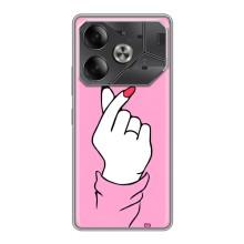 Чохол з принтом для Tecno Pova 6 (AlphaPrint - Знак сердечка)