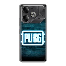 Чехол PUBG для Техно Пова 6 (AlphaPrint) (Лого PUBG)