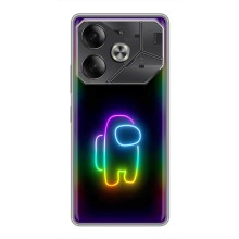 Чехол Амонг Ас для Tecno Pova 6 (AlphaPrint) (Яркий скин)