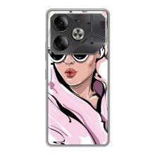 Чехол с картинкой Модные Девчонки Tecno Pova 6 – Девушка в халате