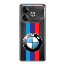 Чехол для Техно Пова 6 - с принтом БМВ (AlphaPrint) (Лого BMW)