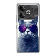 Чехол с принтом для Tecno Pova 6 (AlphaPrint) Модные коты (Стильный кот)