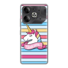 Чехол для Техно Пова 6 - (Единорожки - Новинки) (AlphaPrint) (Unicorn)