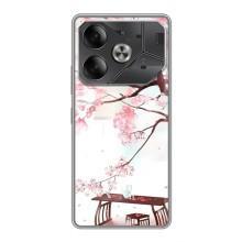 Чехол с принтом САКУРЫ на Tecno Pova 6 – Чайная церемония