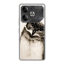 Чехол с птицами на Tecno Pova 6 (VPrint) (Сова)