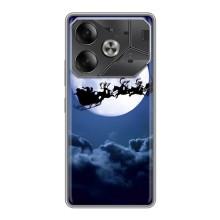 Чехол Санта Клаус для Tecno Pova 6 – Санта - луна