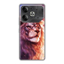 Чехол со Львом для Tecno Pova 6 (VPrint) (Красочный Лев)