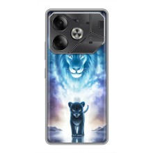 Чехол со Львом для Tecno Pova 6 (VPrint) (Маленький лев)
