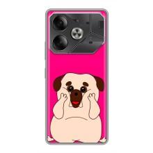 Чохол (ТПУ) Милі песики для Tecno Pova 6 – Веселий Мопсік