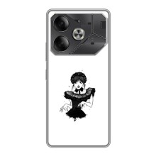 Чехлы Венсдей на Tecno Pova 6 Уэнсдей (AlphaPrint) (танец Уэнздей)
