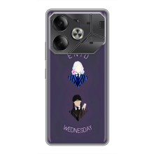 Чехлы Венсдей на Tecno Pova 6 Уэнсдей (AlphaPrint) (Уэнздей и подруга)