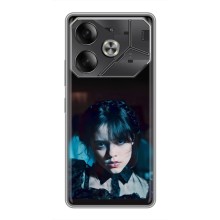 Чехлы Венсдей на Tecno Pova 6 Уэнсдей (AlphaPrint) (взгляд Уэнздей)