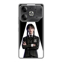 Чехлы Венсдей на Tecno Pova 6 Уэнсдей (AlphaPrint) (W-Wednesday)