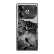 Чехол с рисунком кот на Tecno Pova 6 (Пара котов)