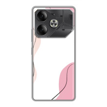 Чехол цветочный дизайн для Tecno Pova 6 – Розовый фон