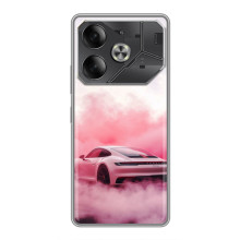 Чехол с авто Порше для Tecno Pova 6 – Розовый Порше