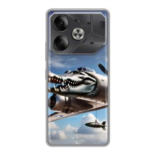 Чехол с мемом Тралалело тралала на Tecno Pova 6 (Бомбардиро крокодило)