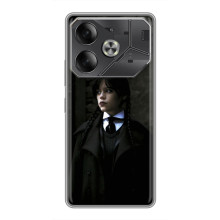 Чехол с дизайном Венздей 2 на Tecno Pova 6 – Уэнсдей в костюме