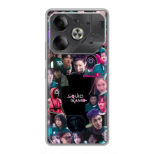 Чехол Гра в кальмара для Tecno Pova 6 – Коллаж игры кальмара