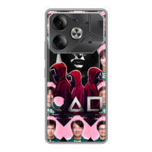 Чехол Гра в кальмара для Tecno Pova 6 – Персонажи игры кальмара