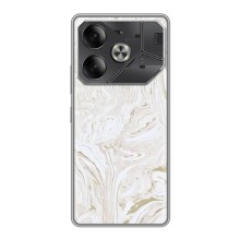 Мраморный чехол на Tecno Pova 6 (VPrint) (Белый мрамор)