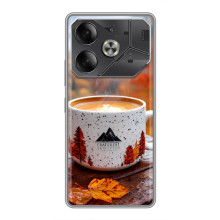 Чехол с уникальным дизайном «Осень с кофе» для Tecno Pova 6 – Кофе на природе