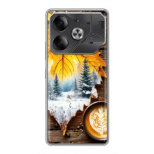 Чехол с уникальным дизайном «Осень с кофе» для Tecno Pova 6 – Осенне-зимнее кофе