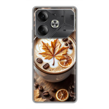 Чехол с уникальным дизайном «Осень с кофе» для Tecno Pova 6 – Пряный кофе