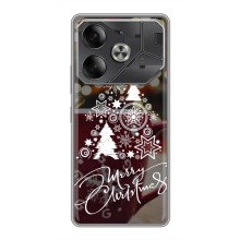 Рождественские Чехлы для Tecno Pova 6 (VPrint) (Елочка узорная)