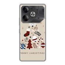 Різдвяні Чохли для Tecno Pova 6 (VPrint) (Merry Christmas)