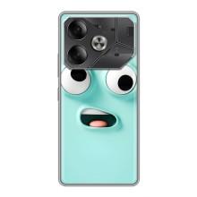 Силиконовые Чехлы (смешные стикеры) для Tecno Pova 6 – мордочка