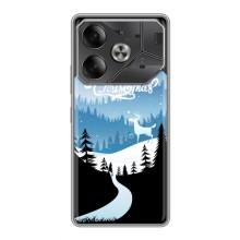 Силіконовий бампер на різдво для Tecno Pova 6 (Різдвяний Олень)