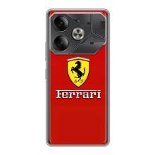 Силиконовый бампер с картинкой машины на Tecno Pova 6 – Ferrari Logo