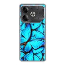 Силиконовый бампер с картинкой животных для Tecno Pova 6 (Крылья бабочек)