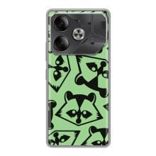 Силиконовый Чехол с Енотами на Tecno Pova 6 – Мордочки Енота