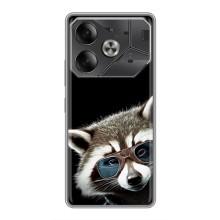 Силиконовый Чехол с Енотами на Tecno Pova 6 – Стильный Енот