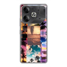 Силиконовый чехол с КАРТИНКАМИ лето для Tecno Pova 6 (AlphaPrint) (Летний отпуск)