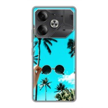 Силиконовый чехол с КАРТИНКАМИ лето для Tecno Pova 6 (AlphaPrint) (Взгляд лето)