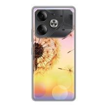 Силиконовый Чехол с одуванчиками на Tecno Pova 6 – Цветок-одуванчик