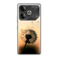 Силиконовый Чехол с одуванчиками на Tecno Pova 6 – Роздумаханый одуванчик