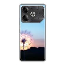 Силиконовый Чехол с одуванчиками на Tecno Pova 6 – Закат с одуванчиком