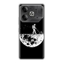 Силиконовый Чехол с принтом "Космонавты" на Tecno Pova 6 – Космонавт