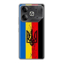 Украинские Чехлы для Tecno Pova 6 с картинкой УПА (AlphaPrint) (Флаг УПА)