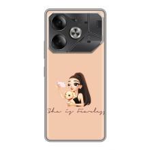 Силіконовый Чохол на Tecno Pova 6 з картинкой Модных девушек (З собакою)