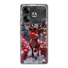 Яскравий чохол для Tecno Pova 6 з Зимові Оленята – Олень серед подарунків