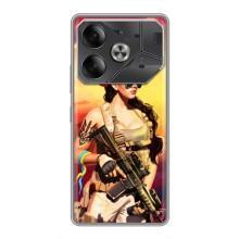 ЗСУ Чохли (TPU) для Tecno Pova 6 – Жінка солдат