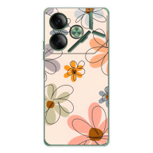 Чохол з квітковим принтом на Пова 7 5Джі (Кольорові квіти)