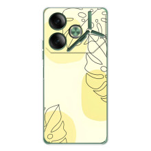 Силиконовый чехол с принтом в цветах на Tecno Pova 7 5G