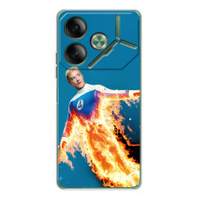Чехол с принтом Фантастическая четверка для Tecno Pova 7 5G – Человек-Факел